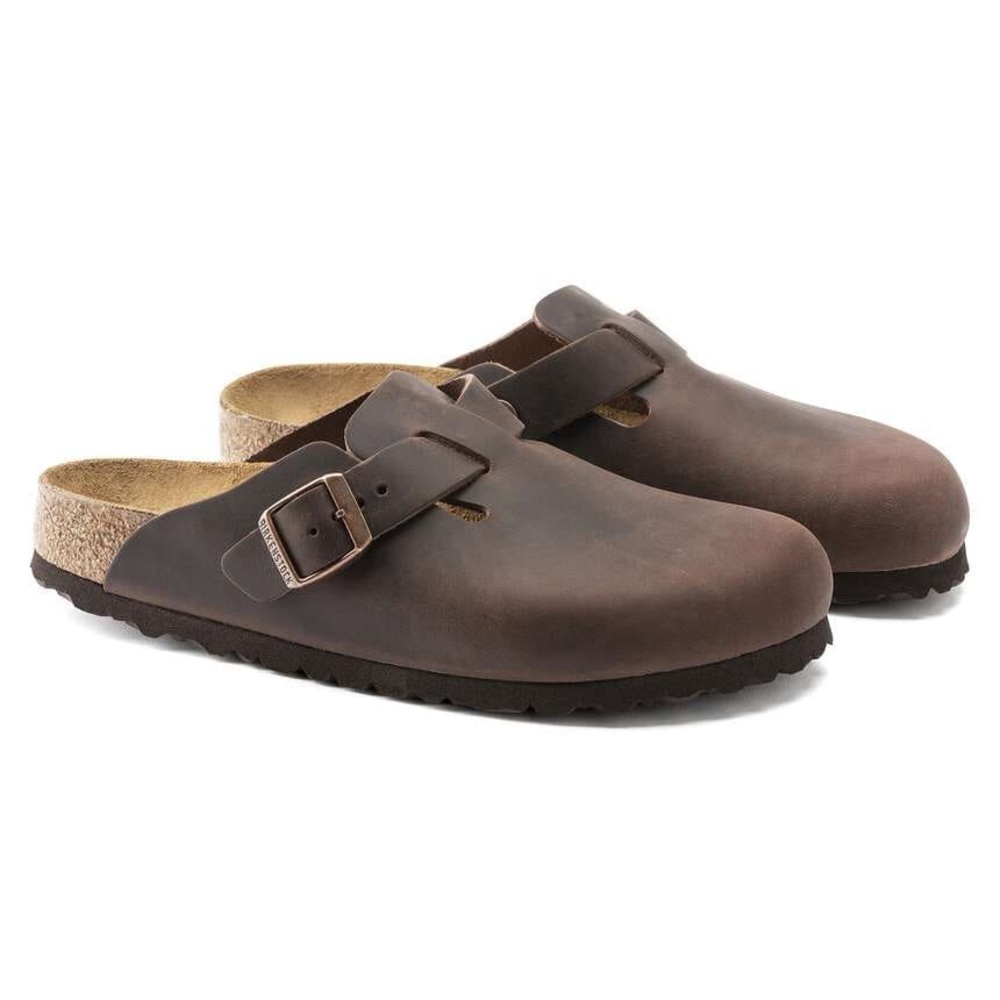 Birkenstock Dark Brown Boston Oiled Leather Clogs - size 38 - Picture 13 of 15